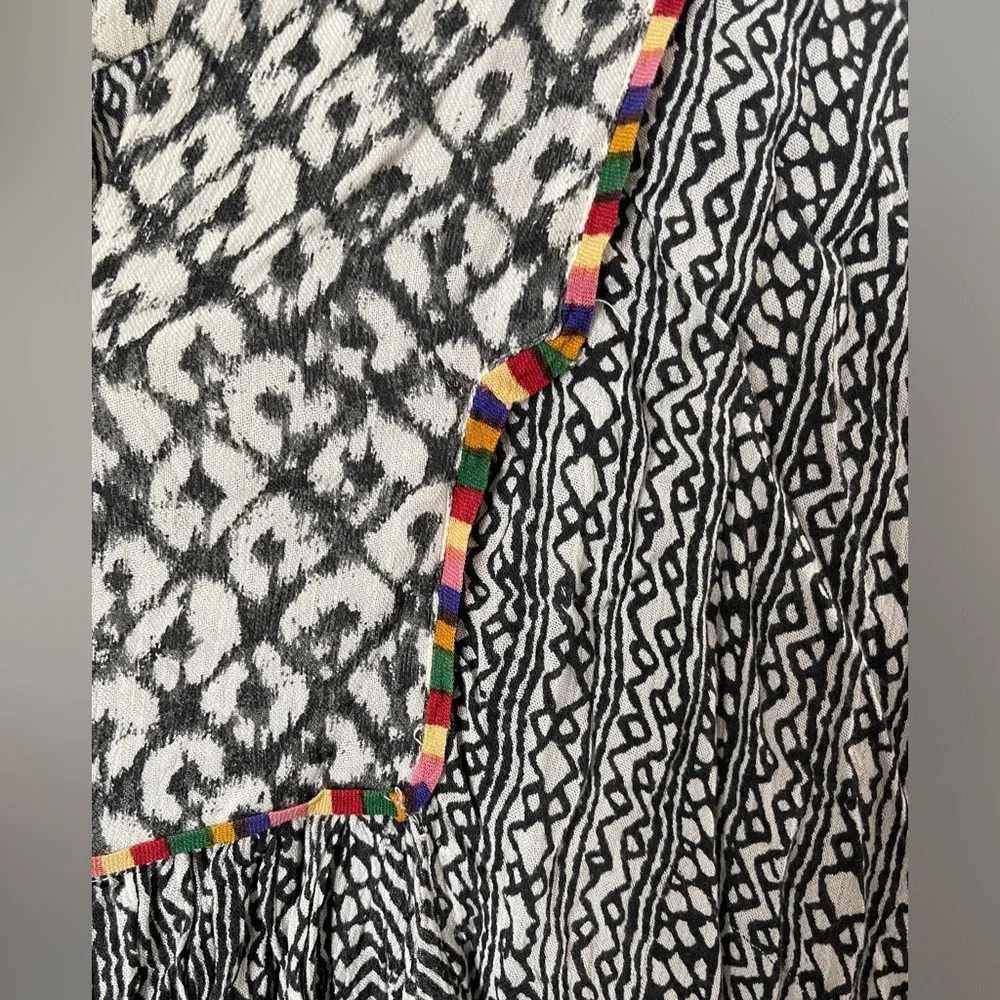 Free People FP ONE Mixed‎ Print Boho Tunic Mini Swing Dress XS